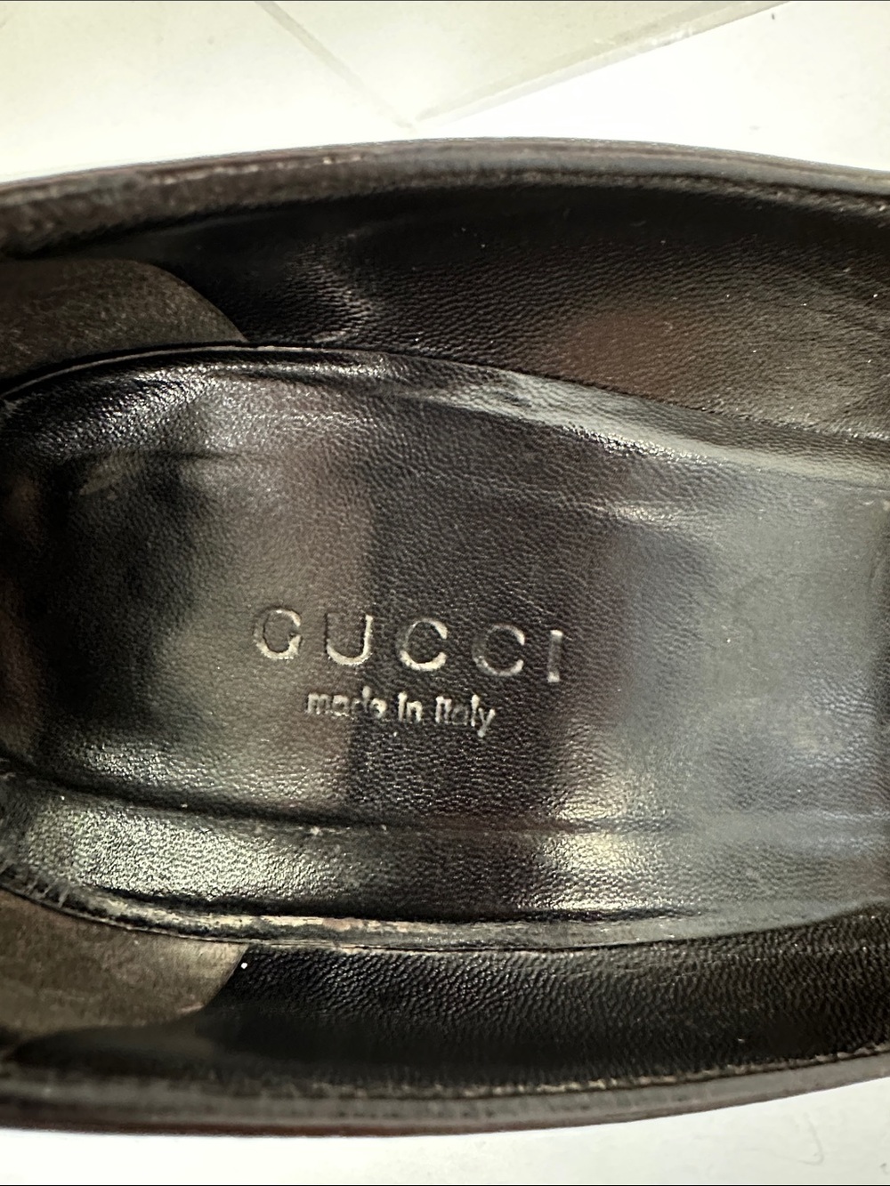 Gucci Dark Brown Patent Leather Wedge Pumps - Picture 7 of 8